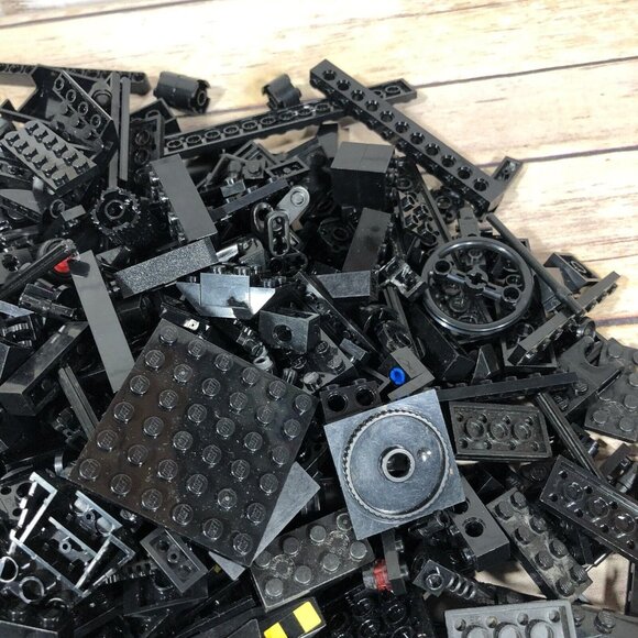 LEGO BLACK 2.49lbs Building Brick Pieces Blocks Parts Castle Star Wars City Bulk - Picture 5 of 11